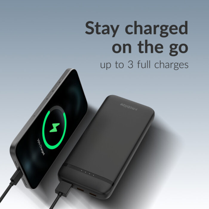 Mobilize Mobilize Power Bank 10.000 mAh - 20W Power Delivery - Zwart
