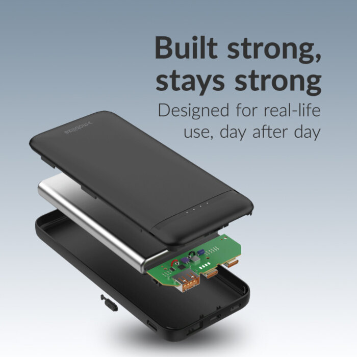 Mobilize Mobilize Power Bank 10.000 mAh - 20W Power Delivery - Zwart