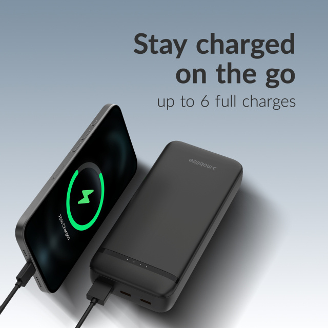 Mobilize Mobilize Power Bank 20.000mAh - 20W Power Delivery - Zwart