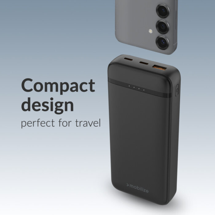 Mobilize Mobilize Power Bank 20.000mAh - 20W Power Delivery - Zwart