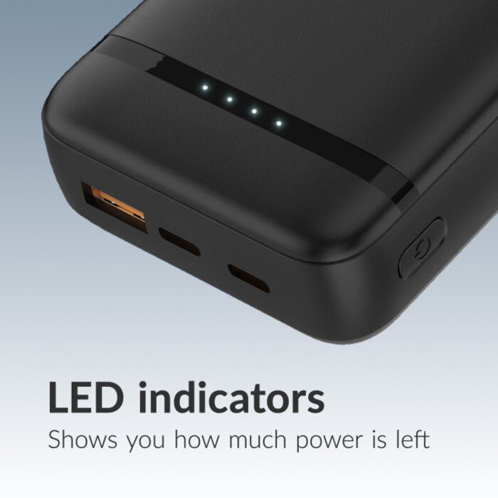 Mobilize Mobilize Power Bank 20.000mAh - 20W Power Delivery - Zwart