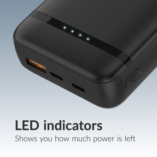 Mobilize Mobilize Power Bank 20.000mAh - 20W Power Delivery - Zwart