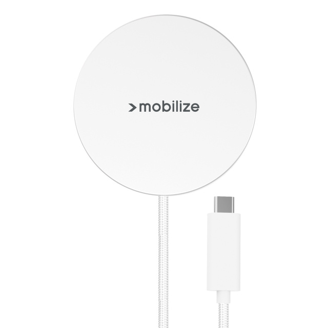 Mobilize Mobilize Magnetische Draadloze Oplader 25W Qi2.2 MagSafe - Wit Aluminium
