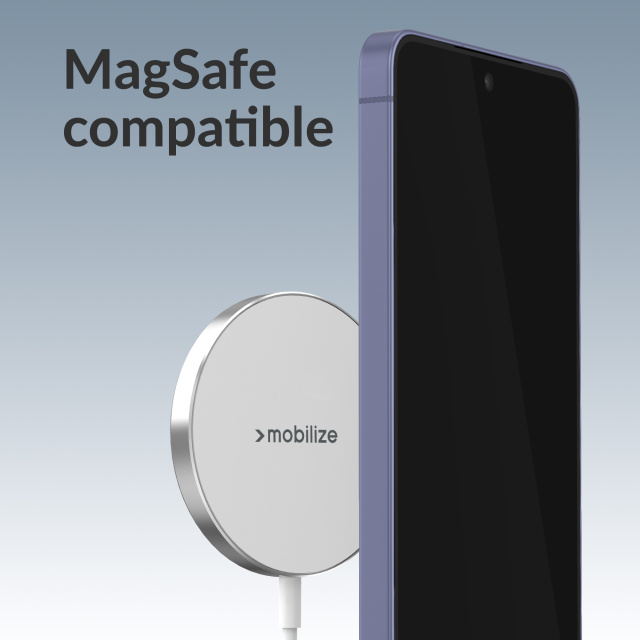Mobilize Mobilize Magnetische Draadloze Oplader 25W Qi2.2 MagSafe - Wit Aluminium