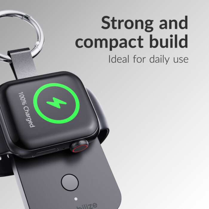 Mobilize Mobilize Sleutelhanger Powerbank voor Apple Watch 1000mAh 3W Zwart