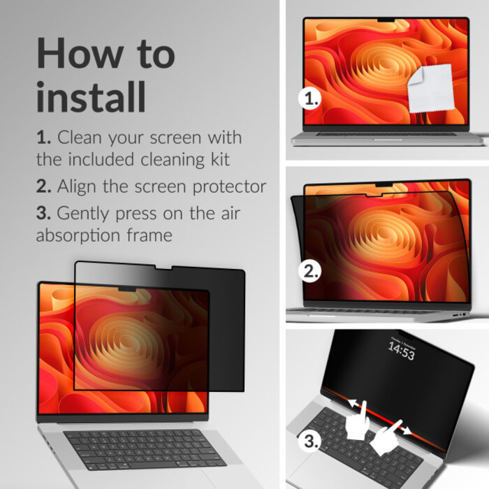 Mobilize Mobilize Privacy Screen Protector voor Apple MacBook Neo 13" (2026)