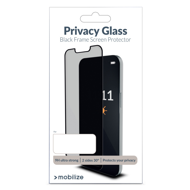 Mobilize Mobilize Privacy Glass Screen Protector voor Apple iPhone 18 Pro Max - Black Frame