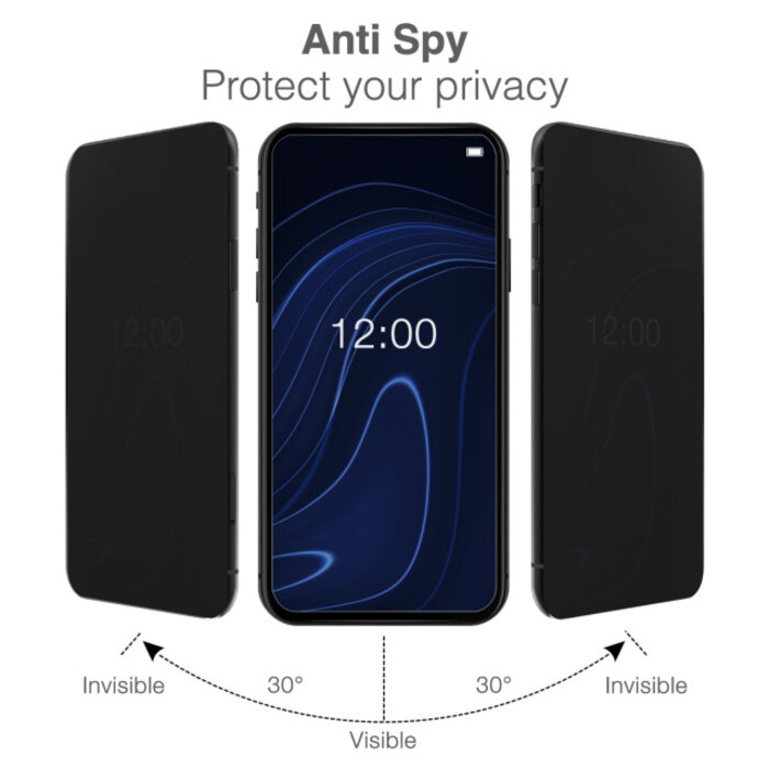 Mobilize Mobilize Privacy Glass Screen Protector voor Apple iPhone 18 Pro - Zwart Frame