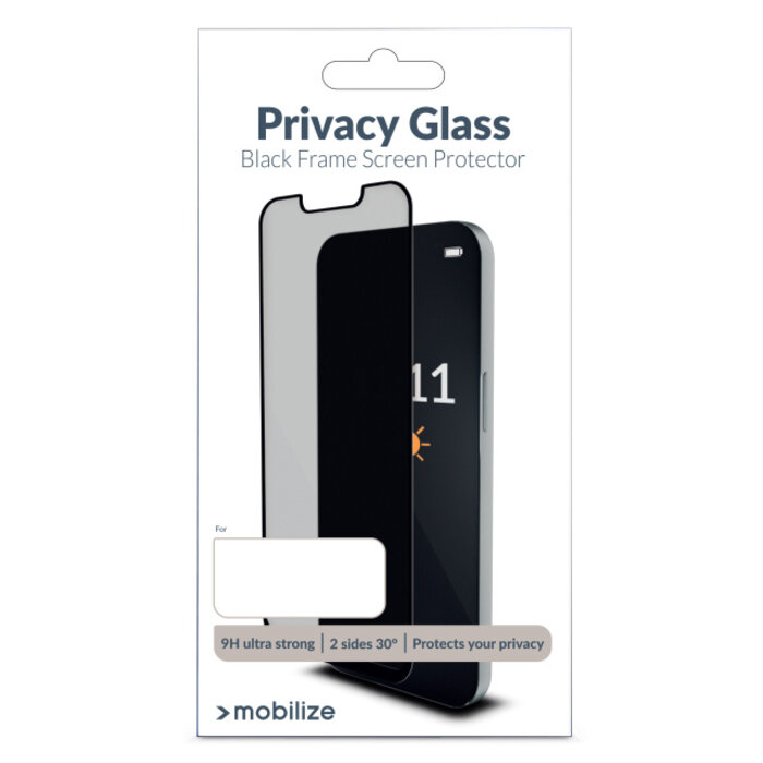 Mobilize Mobilize Privacy Glass Screen Protector voor Apple iPhone 18 Pro - Zwart Frame