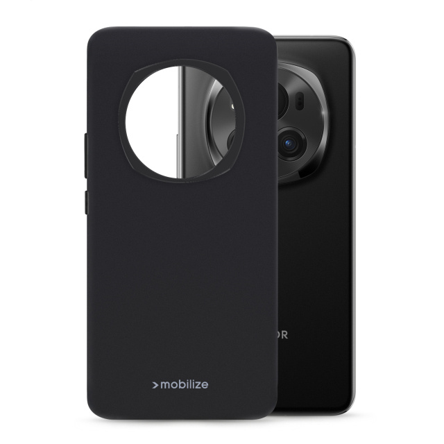 Mobilize Mobilize Rubber Gelly Case Honor Magic6 Pro - Mat Zwart