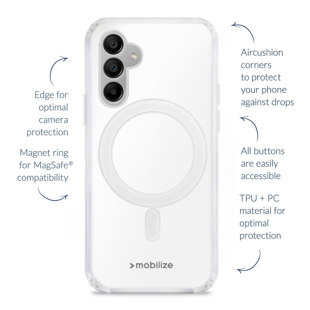 Mobilize Mobilize MagSafe Naked Case voor Samsung Galaxy A16 4G/5G - Transparant