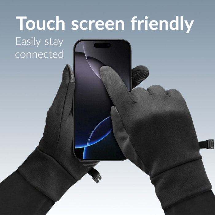 Mobilize Mobilize Smart Sports Gloves - Touchscreen Sporthandschoenen - Maat M - Zwart