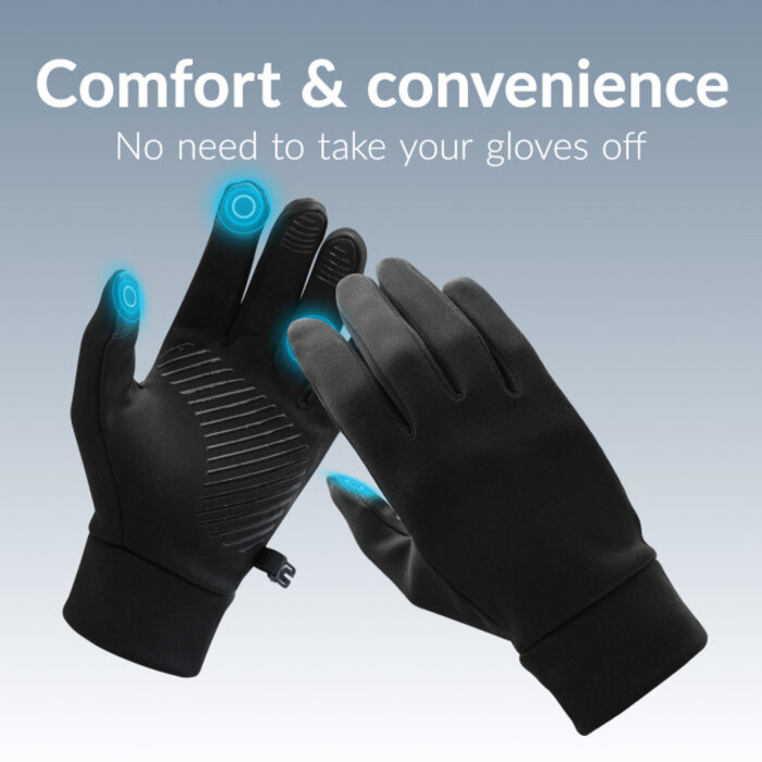 Mobilize Mobilize Smart Sports Gloves - Touchscreen Sporthandschoenen - Maat M - Zwart