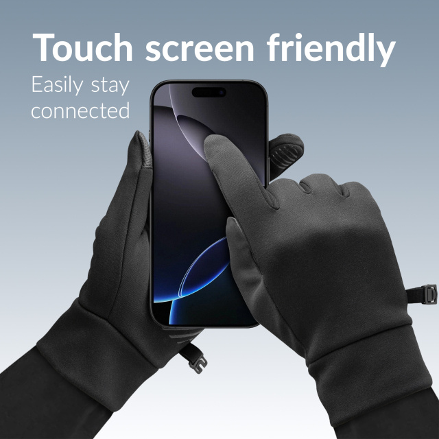 Mobilize Mobilize Smart Sports Gloves - Touchscreen Sporthandschoenen - Maat L - Zwart