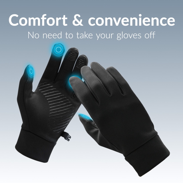 Mobilize Mobilize Smart Sports Gloves - Touchscreen Sporthandschoenen - Maat L - Zwart