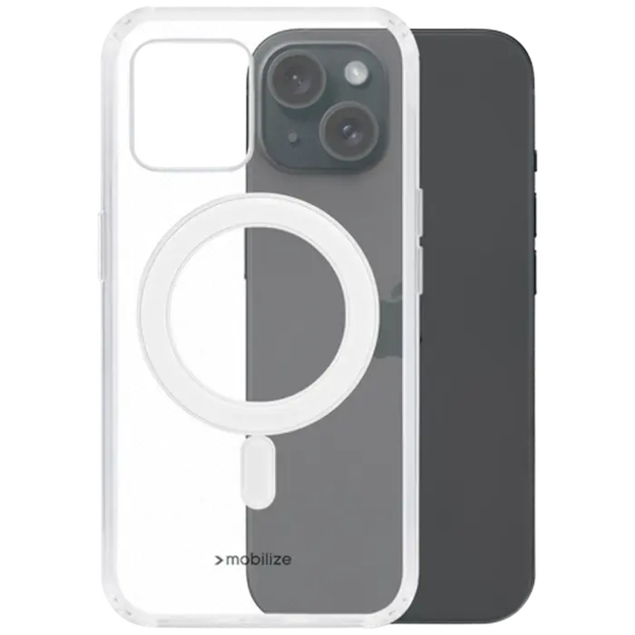 Mobilize Mobilize MagSafe Naked Protection Case voor Apple iPhone 15 - Transparant