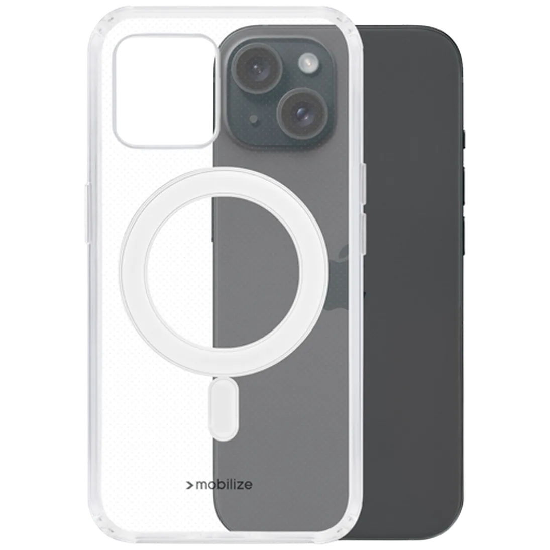 Mobilize Mobilize MagSafe Naked Protection Case voor Apple iPhone 15 - Transparant