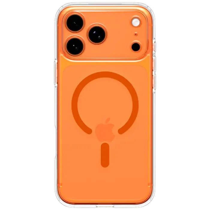 Spigen Spigen Ultra Hybrid MagFit Hoesje iPhone 17 Pro - Transparant/Oranje