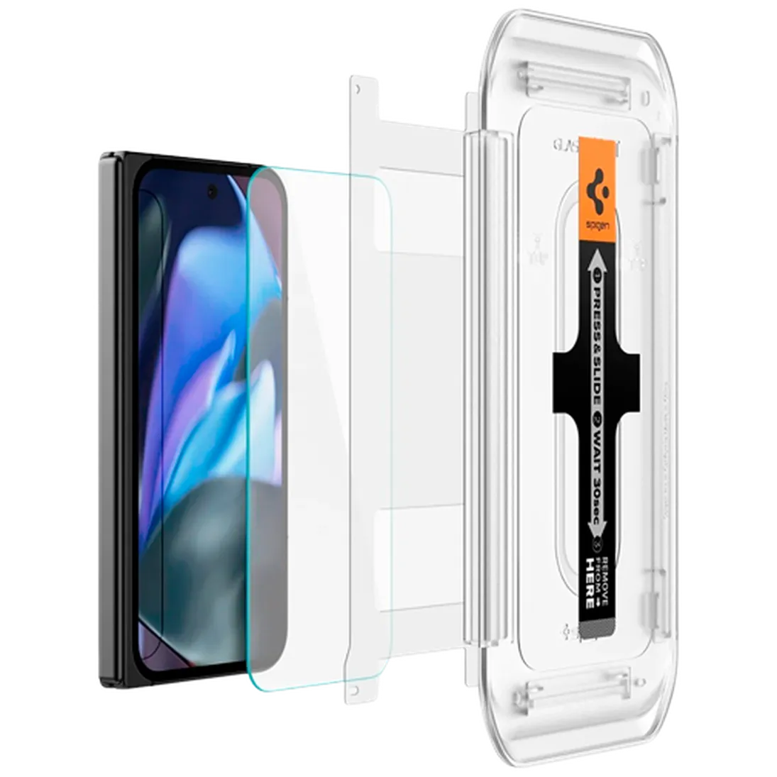 Spigen Spigen EZ Fit Gehard Glas Screenprotector Google Pixel 9 Pro Fold (2-Pack)