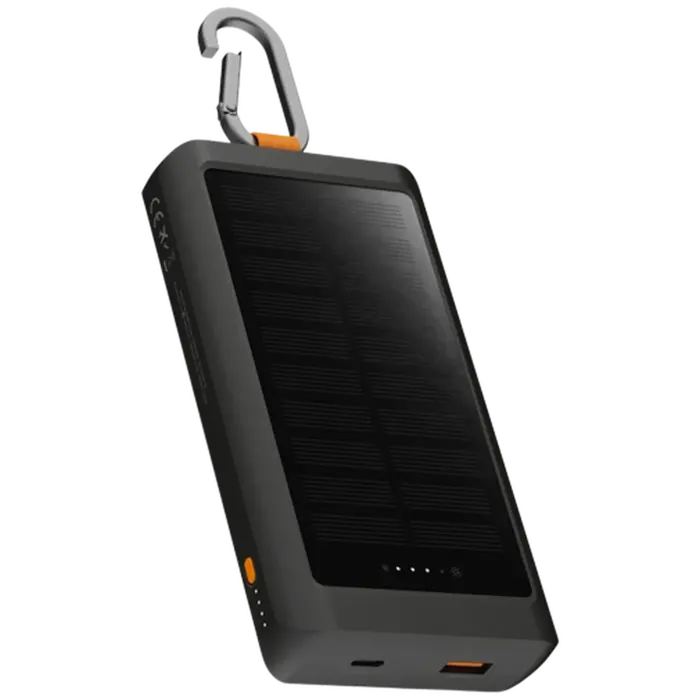 Xtorm Xtorm Go2 USB & USB-C Solar Powerbank 10.000mAh - Zwart