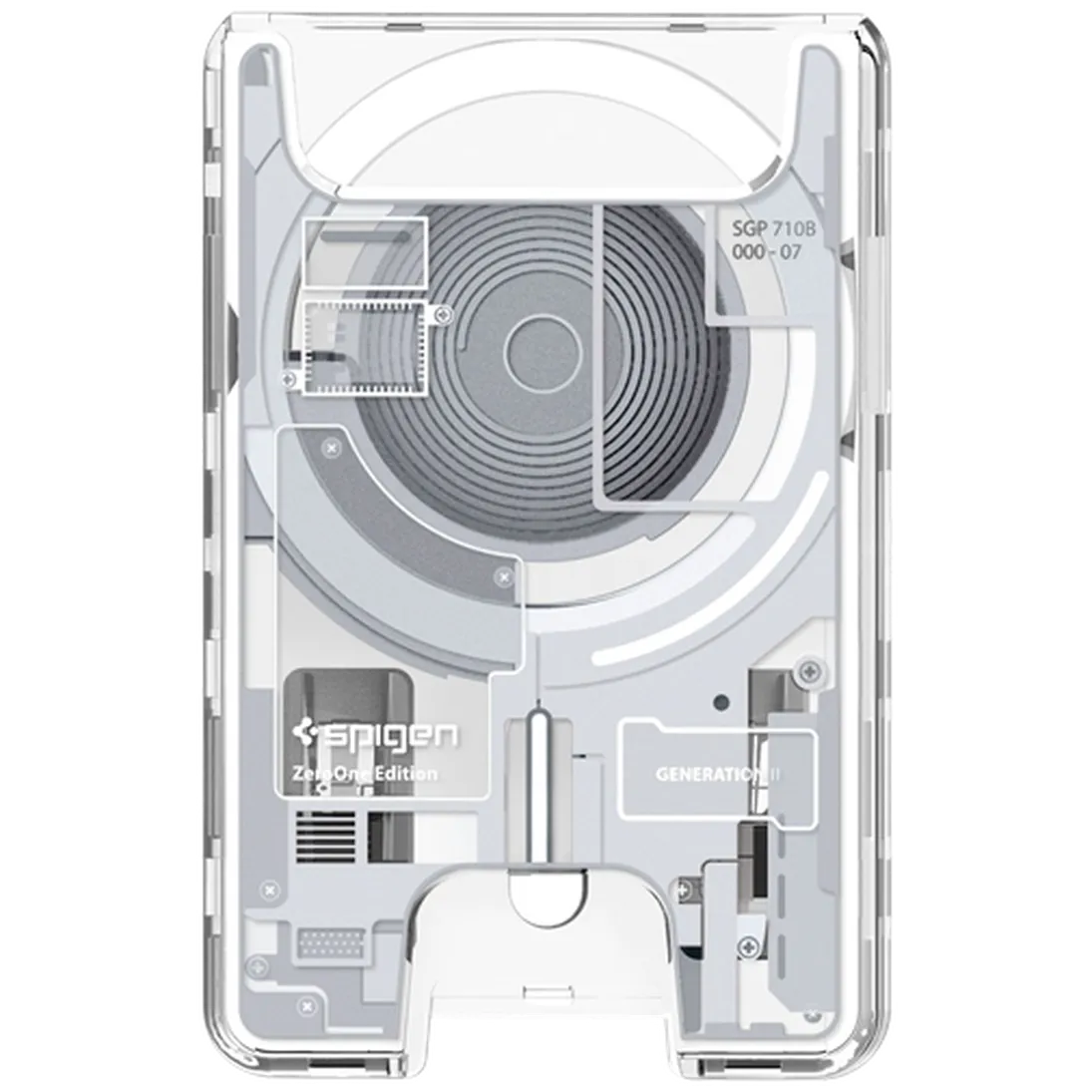 Spigen Spigen Ultra Hybrid Zero One MagSafe Kaarthouder Wit
