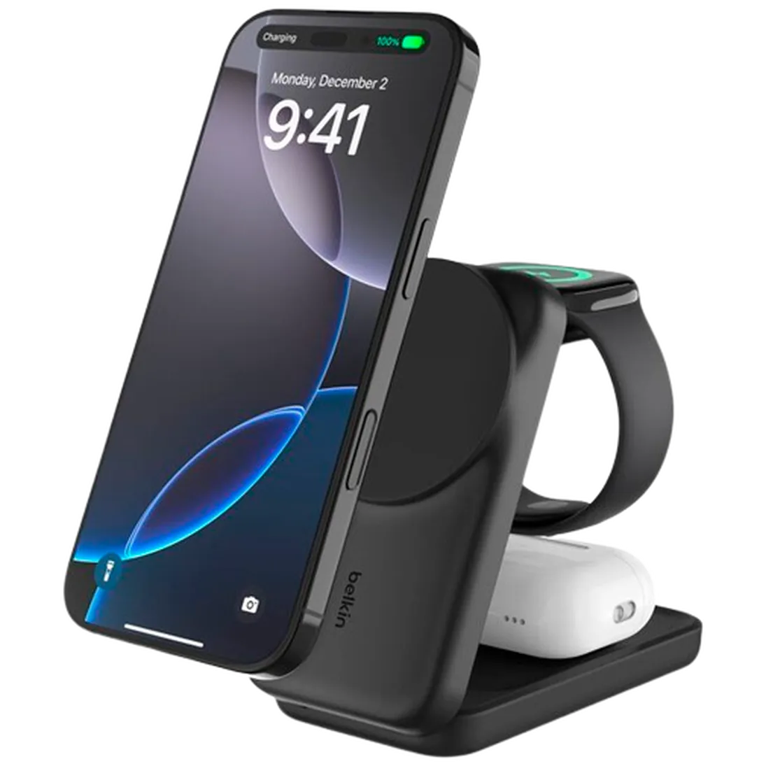 Belkin Belkin UltraCharge 3-in-1 Draadloze Oplader 25W Zwart - WIZ036KQBK