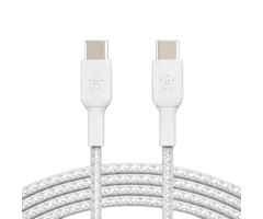 Belkin Belkin Boost Charge Gevlochten USB-C naar USB-C Kabel 1M - Wit