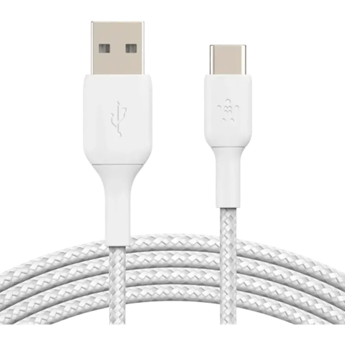 Belkin Belkin Boost Charge Gevlochten USB-C Kabel 2m - Wit