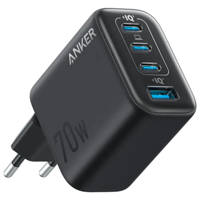 Anker Anker Zolo 70W Snellader (3x USB-C & 1x USB-A) - Zwart