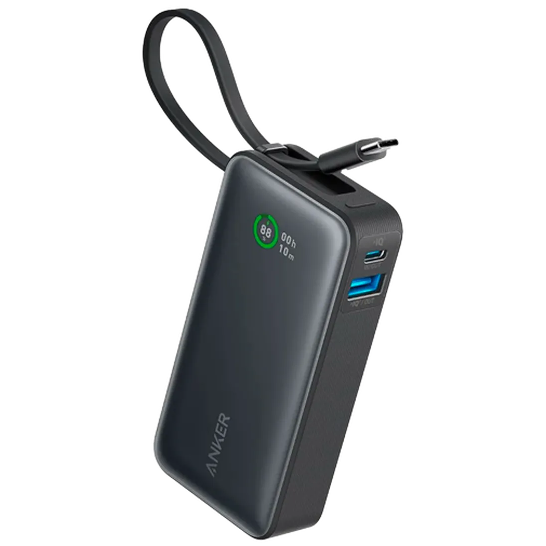 Anker Anker 545 Nano Powerbank 10.000mAh 30W met USB-C Kabel - Zwart