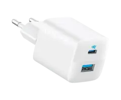 Anker Anker 323 Dual USB & USB-C Snellader 33W - Wit