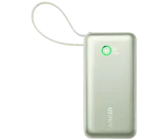 Anker Anker 545 Nano Powerbank 10.000mAh Groen - Met Ingebouwde USB-C Kabel