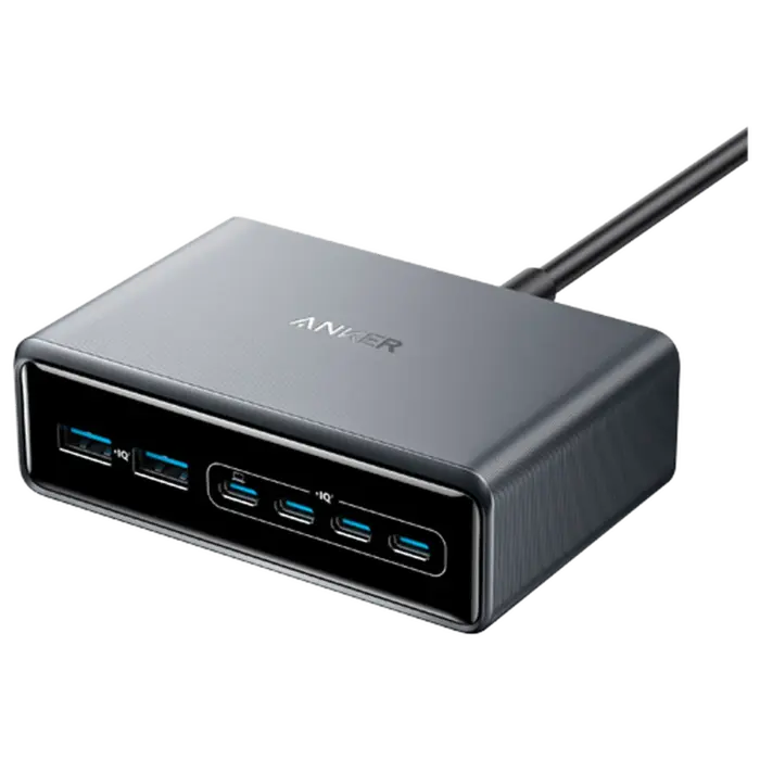 Anker Anker Prime 6-In-1 Snellader 200W Zwart - Desktop Oplaadstation