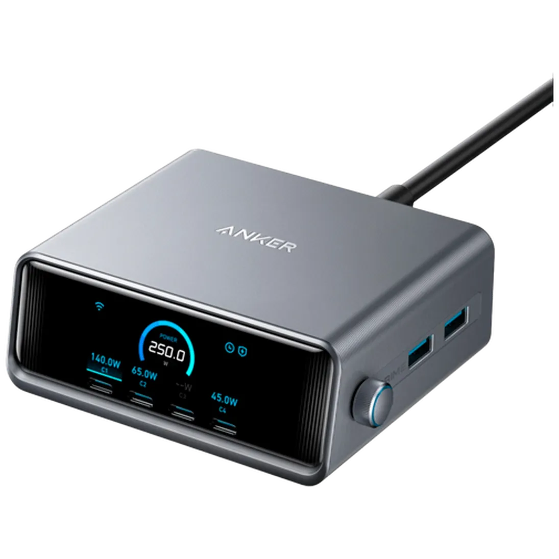 Anker Anker Prime 6-In-1 Snellader 250W Zwart - 4x USB-C & 2x USB-A