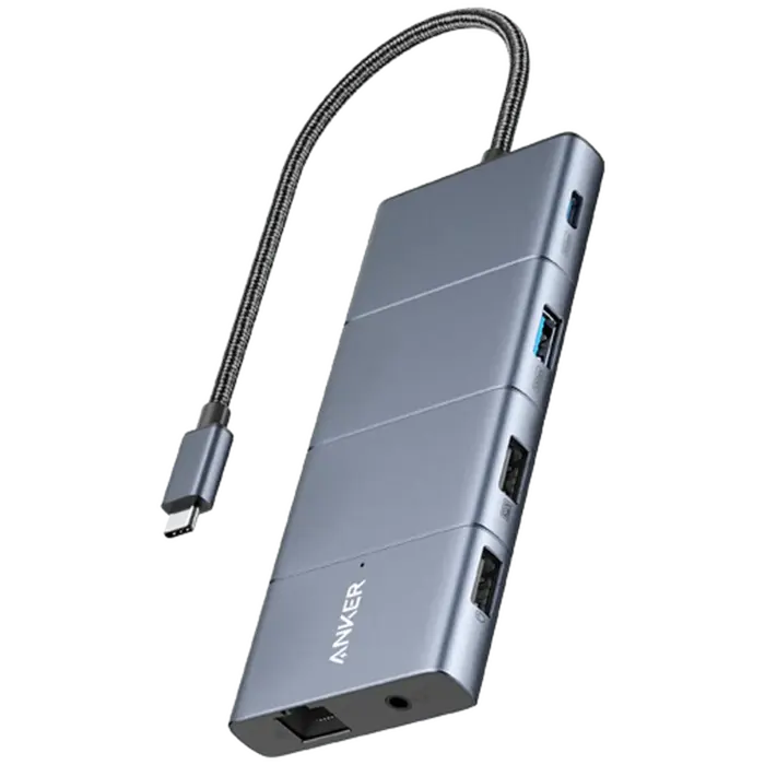 Anker Anker PowerExpand 11-In-1 USB-C Hub Multiport Adapter Grijs