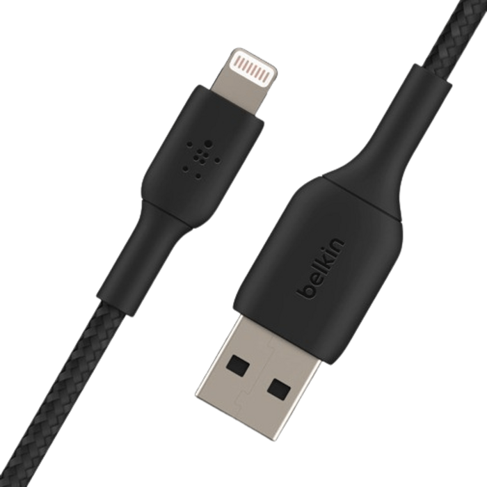 Belkin Belkin Boost Charge Gevlochten Lightning Kabel USB-A 0,15m Zwart