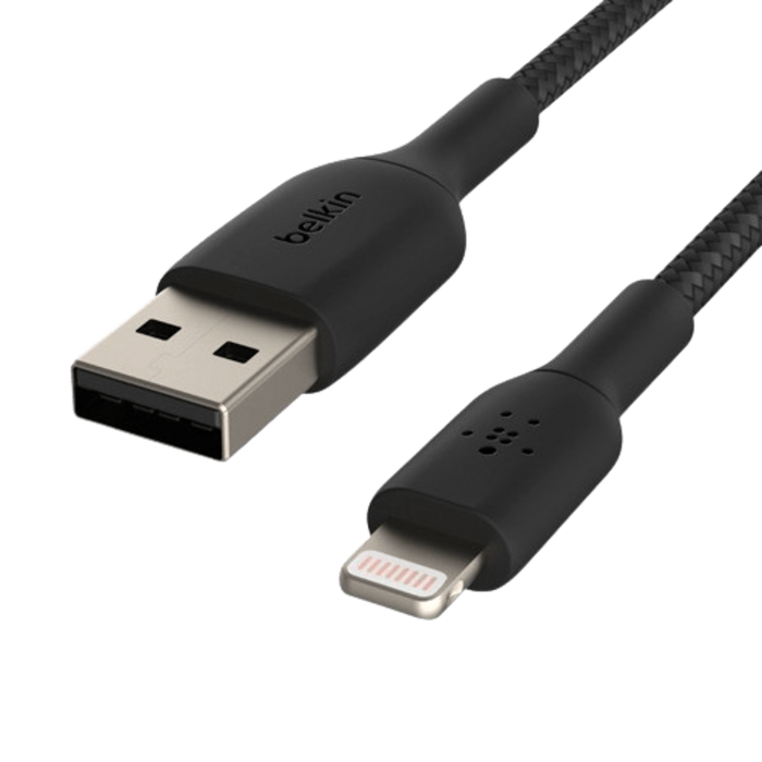 Belkin Belkin Boost Charge Gevlochten Lightning Kabel USB-A 0,15m Zwart