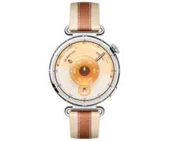 Huawei Huawei Watch GT 6 41mm Smartwatch Zilver - Bruine Lederen Band