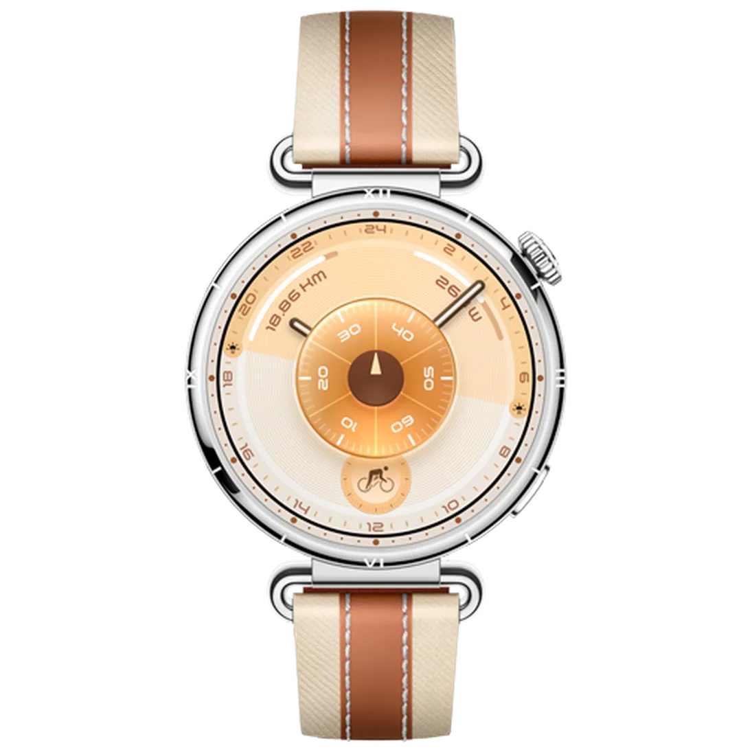 Huawei Huawei Watch GT 6 41mm Smartwatch Zilver - Bruine Lederen Band