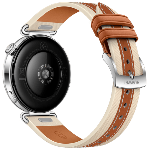 Huawei Huawei Watch GT 6 41mm Smartwatch Zilver - Bruine Lederen Band