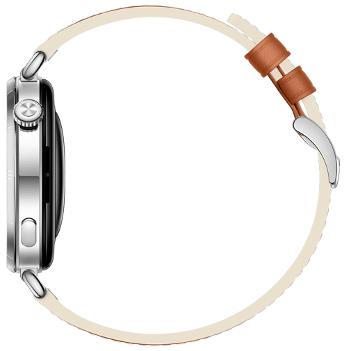 Huawei Huawei Watch GT 6 41mm Smartwatch Zilver - Bruine Lederen Band