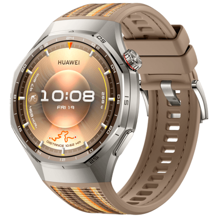 Huawei Huawei Watch GT 6 Pro 46mm Smartwatch - Zilver met Bruine Band