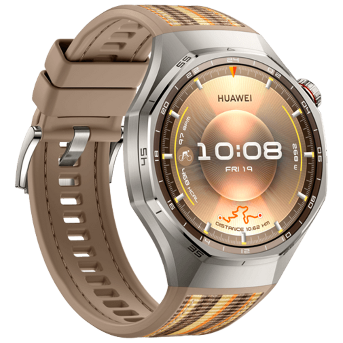 Huawei Huawei Watch GT 6 Pro 46mm Smartwatch - Zilver met Bruine Band