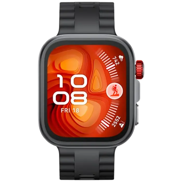 Huawei Huawei Watch Fit 4 Pro Smartwatch - Grijs (Zwarte Rubberen Band)