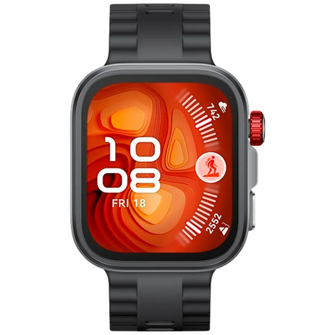 Huawei Huawei Watch Fit 4 Pro Smartwatch - Grijs (Zwarte Rubberen Band)