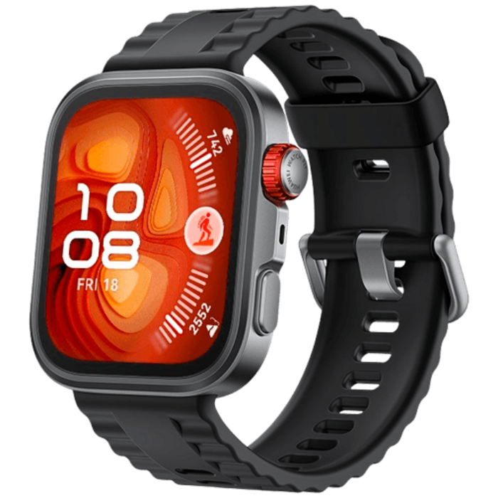 Huawei Huawei Watch Fit 4 Pro Smartwatch - Grijs (Zwarte Rubberen Band)