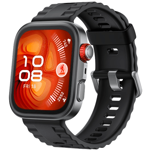 Huawei Huawei Watch Fit 4 Pro Smartwatch - Grijs (Zwarte Rubberen Band)