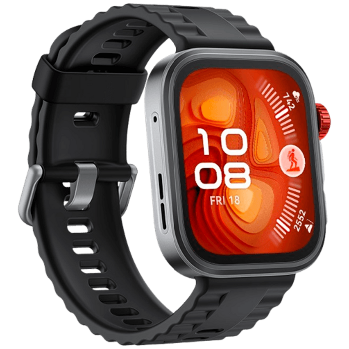 Huawei Huawei Watch Fit 4 Pro Smartwatch - Grijs (Zwarte Rubberen Band)