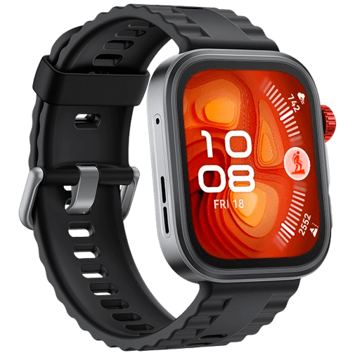 Huawei Huawei Watch Fit 4 Pro Smartwatch - Grijs (Zwarte Rubberen Band)