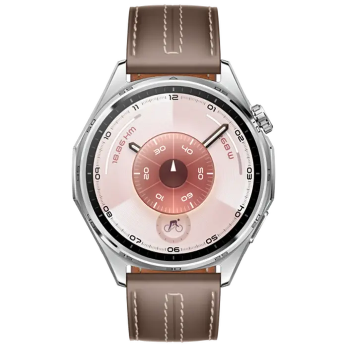 Huawei Huawei Watch GT 6 46mm Smartwatch - Zilver met Bruine Band